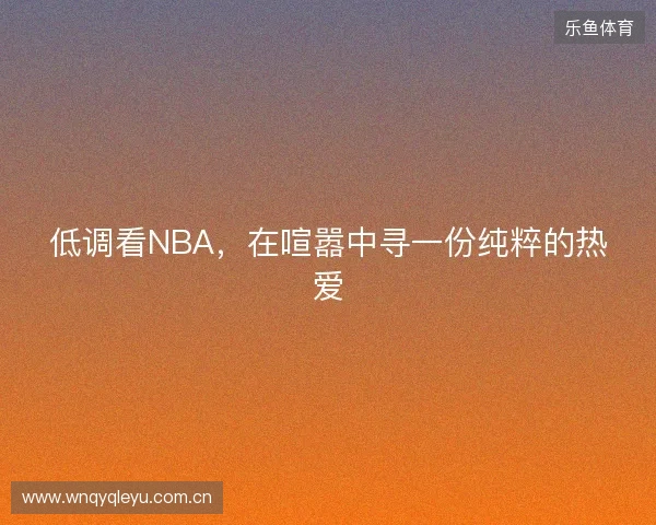 低调看NBA,在喧嚣中寻一份纯粹的热爱 低调看NBA,在喧嚣中寻一份纯粹的热爱